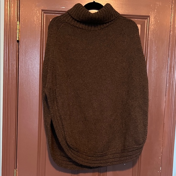 Gucci Brown Turtleneck Sweater Poncho - Picture 1 of 8
